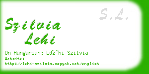 szilvia lehi business card